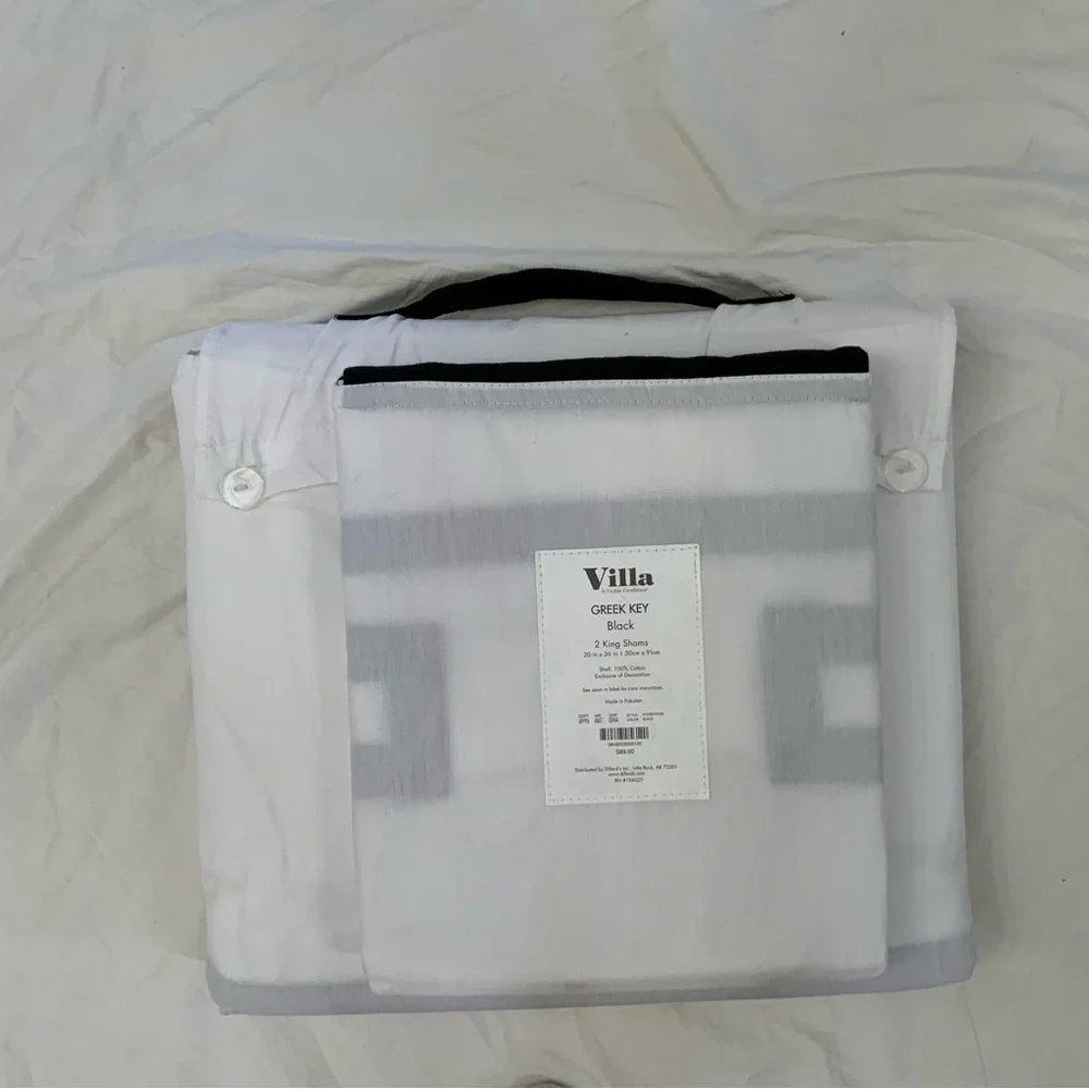 Villa by Noble Excellence Greek Key Full/Queen Duvet Cover With 2 King Shams